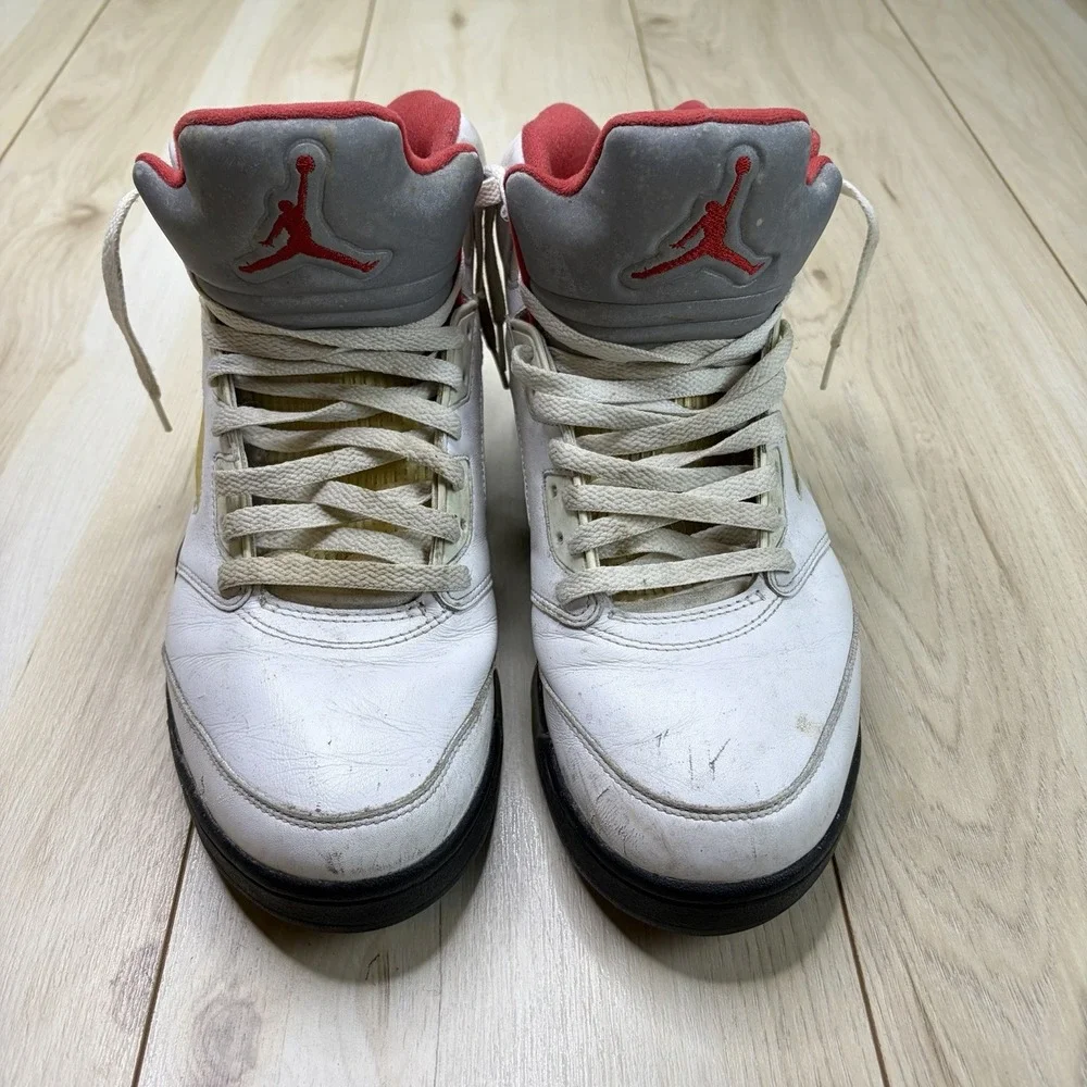 Air Jordan 5 Retro Fire Red Silver Tongue 2020 Size US Mens 10.5